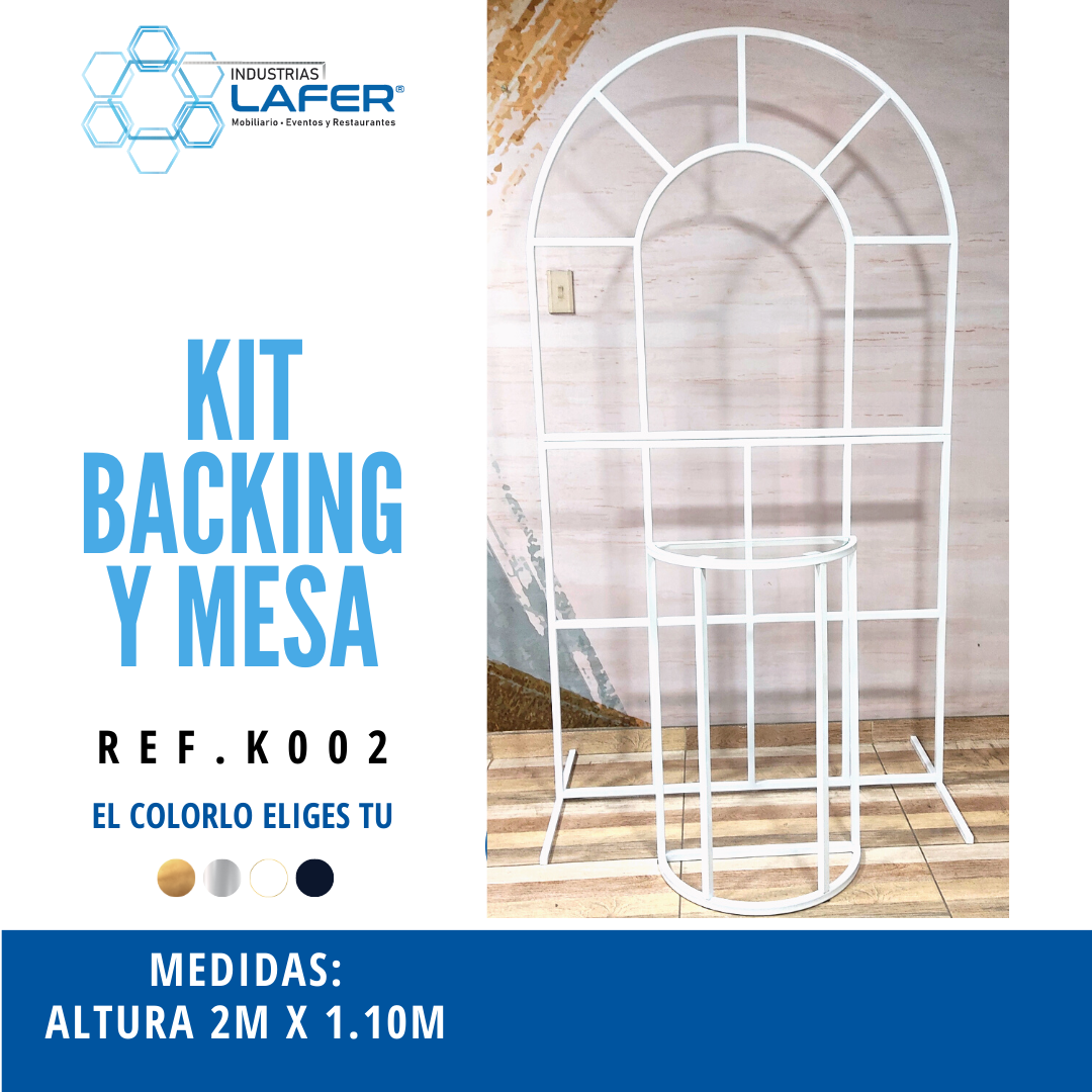 Ref K002 Kit Backing y Mesa Desarmables