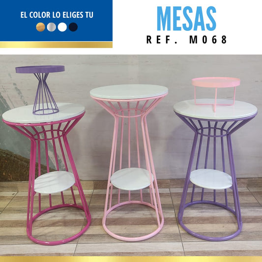 Ref.M068 Kit de 3 Mesas y 2 Bases de Postres